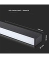 V-Tac 40W LED nedhængt loftarmatur - 120cm, 230V, inkl. lyskilde, 1-10V dæmpbar, UGR 19