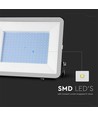 200W LED projektør, Samsung LED chip - 185lm/W, IP65, 6500K, sort, 5 års garanti
