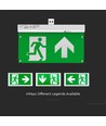 Nødbelysning 4i1 ophæng - EXIT skilt, selvtest-knap, væg/loft/wireophæng, 6000K