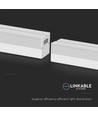 120cm 40W LED lysskinne - 107lm/W, hvid, connectable, IK08, 4000K