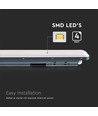 120cm 36W vandtæt komplet LED armatur med sensor - 120lm/W, IP65, 6500K, kold hvid