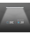120cm 36W vandtæt komplet LED armatur med sensor - 120lm/W, IP65, 6500K, kold hvid