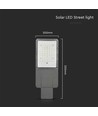 20W LED solcelle gadelampe - 2500lm, IP65, 6500K, inkl. solpanel