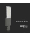 20W LED solcelle gadelampe - 2500lm, IP65, 6500K, inkl. solpanel