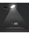 20W LED solcelle gadelampe - 2500lm, IP65, 6500K, inkl. solpanel