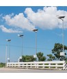 35W LED solcelle gadelampe - 4000K, Bridgelux chip, IP65, grå, inkl. 70W solpanel og batteri