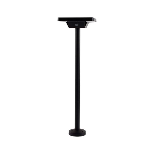 2W LED Spik Solar Havelampe - Aluminium, Påbygning, Base 3i1, Sort Hus
