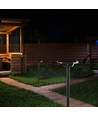 2W LED solcelle havespot med spyd - IP65, 3-i-1 CCT, sort, bevægelsessensor, aluminiumsfod