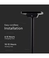 2W LED solcelle havespot med spyd - IP65, 3-i-1 CCT, sort, bevægelsessensor, aluminiumsfod