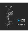 2W LED Spik Solar Havelampe - Aluminium, Påbygning, Base 3i1, Sort Hus