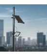 30W Solara LED projektør med solcelle - IP65, PIR sensor, 6400K, sort, LiFePO4 batteri