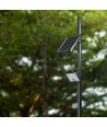 30W Solara LED projektør med solcelle - IP65, PIR sensor, 6400K, sort, LiFePO4 batteri