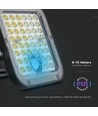 30W Solara LED projektør med solcelle - IP65, PIR sensor, 6400K, sort, LiFePO4 batteri