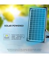 30W Solara LED projektør med solcelle - IP65, PIR sensor, 6400K, sort, LiFePO4 batteri