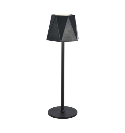 1,5W genopladelig LED bordlampe, sort - 150lm, 3-i-1 CCT, touch dæmpbar, 5V, inkl. batteri