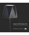 1,5W genopladelig LED bordlampe, sort - 150lm, 3-i-1 CCT, touch dæmpbar, 5V, inkl. batteri