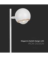 5-6W retro metal LED bordlampe - Hvid, 3000K, 500lm, 45cm højde, inkl. lyskilde