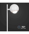 5-6W retro metal LED bordlampe - Hvid, 3000K, 500lm, 45cm højde, inkl. lyskilde