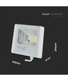 40W solarpanel - med, LED projektør, 6400K, hvid hus