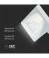 40W LED solcelle projektør - IP65, 6400K, hvid krop, udendørs