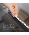 5m 12W/m RGB LED strip - 24V, 120 LED pr. meter, IP20, 8mm bredde