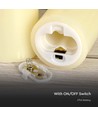 Ø5,3cm LED bloklys, 12,5cm høj - 2700K, batteridrevet, varm hvid, flammeløs hyggelys