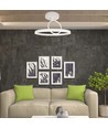 37W metalloftlampe - Ø500x200mm, 4000K, hvid, Bolig