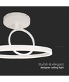 37W metalloftlampe - Ø500x200mm, 4000K, hvid, Bolig