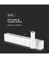 9W LED hotel/sengelampe - 30cm, hvid, 3000K, 680lm, væglampe