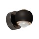 10W LED Væglampe - Lys 3000K, Sort hus