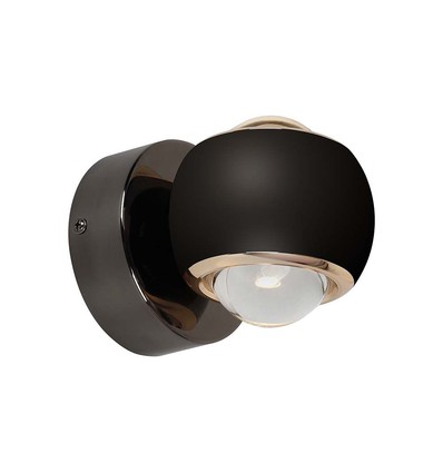 10W LED væglampe - Sort, 3000K, 13,5x10 cm, indendørs, inkl. lyskilde