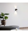 10W LED væglampe - Sort, 3000K, 13,5x10 cm, indendørs, inkl. lyskilde