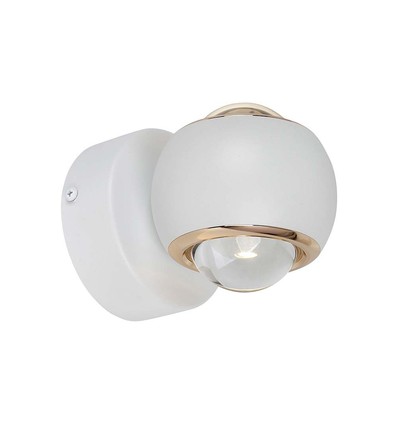 10W LED væglampe med op/ned lys - Hvid, 3000K, 13,5x10 cm, IP44, inkl. lyskilde