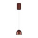LED hængende lampe - Ø100 justerbar wire, berøringsbelysning on/off, 3000K, brun, hus