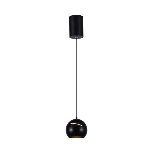 LED hængelampe Ø120 - justerbar wire, berøringslys tænd/sluk, 3000K, sort hus