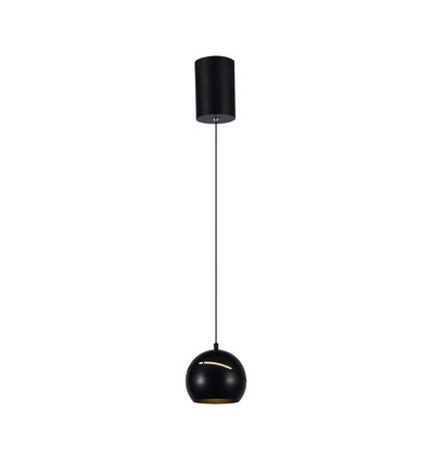 LED hængelampe Ø120 - justerbar wire, berøringslys tænd/sluk, 3000K, sort hus