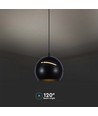 8,5W LED pendel - Ø18cm, sort, touch on/off, 3000K, inkl. lyskilde