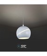 8,5W LED pendel / hængelampe - Ø12-18cm, hvid, touch on/off, 3000K, inkl. lyskilde