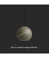 8,5W LED pendel, Ø12cm - Champagne guld, touch on/off, 3000K, inkl. lyskilde