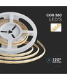 5m 18W/m CCT COB-LED strip, RA90 - 24V, IP20, 560 LED pr. meter, 8mm bred, dæmpbar