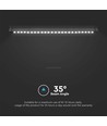 22W magnetisk skinnespot-4000K, sort, grillelys