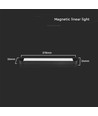 10W Skinnespot - LED Ultra Tynd Magnetisk, Flood Lys, 4000K, Sort hus