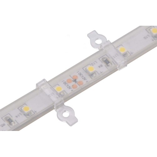 20 stk. klare monteringsklips til LED strip - 10mm, passer til IP65 strips