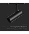 11W LED Skinnespot - Ultra Tynd, Magnetisk, 3000K, Sort Hus