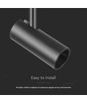 11W LED Skinnespot - Ultra Tynd, Magnetisk, 3000K, Sort Hus