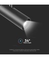 11W LED Skinnespot - Ultra Tynd, Magnetisk, 3000K, Sort Hus