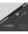 12W Skinnespot - LED, Magnetisk, Justerbar, 3000K, Sort Hus