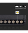 12W LED Skinnespot - Magnetisk, Justerbar, 6400K, Sort Hus
