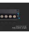 12W LED Skinnespot - Magnetisk, Justerbar, 6400K, Sort Hus