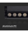 12W LED Skinnespot - Magnetisk, Justerbar, 6400K, Sort Hus
